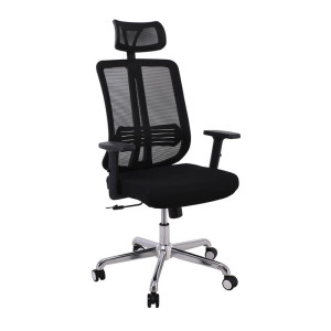 CF9500 Πολυθρόνα Γραφείου Διευθυντή Mesh Μαύρο, Μπράτσα up-down